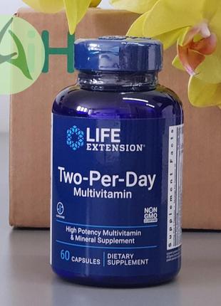 Life extension, мультивітаміни для прийому двічі на день, 60 капсул