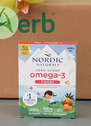 Nordic naturals, рибки з омега-3, для дітей віком від 3 років, 300 мг, тутті-фрутті, 36 рибок
