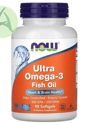 Now foods, ultra omega, ультраомега 3, риб’ячий жир, 90 капсул