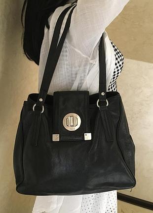 Кожаная сумка  для документов бренд dkny