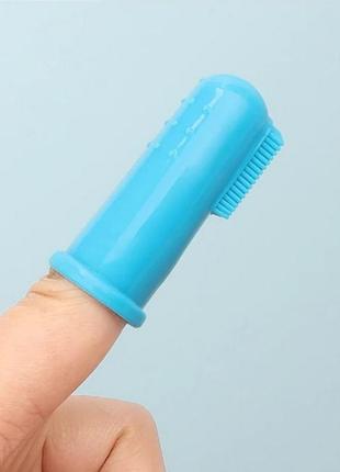 Зубна силіконова щітка для собак, котів 2шт