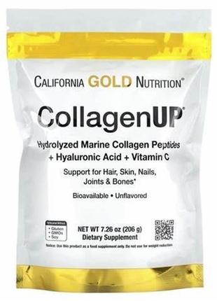 Морський колаген-пептид california gold nutrition, collagenup, з гіалуронкою і вітаміном c