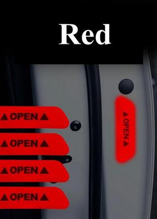 Наклейки на двері автомобіля open червоні