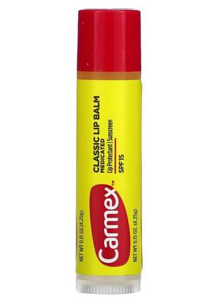 Бальзам для губ carmex classic medicated lip balm ментол, оригінал!