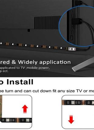 Світлодіодна гнучка неонова стрічка 5в rgb3 фото