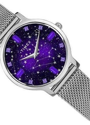 Жіночий годинник timex transcend celestial quartz crystal purple dial tw2v52000. розпродаж.