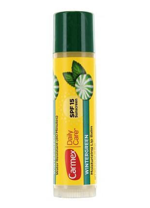 Бальзам для губ carmex wintergreen moisturizing lip balm мʼятна цукерка, оригінал!