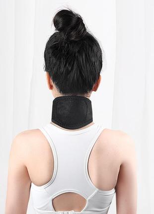 Турмалиновый магнитный бандаж-воротник с магнитными вставками sunroz self heating neck guard band hphb4 фото