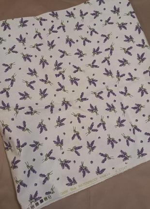 Ткань хлопковая тефлоновая лаванда отрез 51*122 см