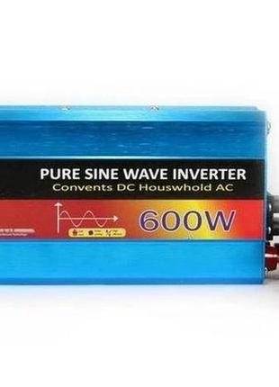 Преобразователь с чистой синусоидой ukc ac/dc 12v 600w макс 1200w