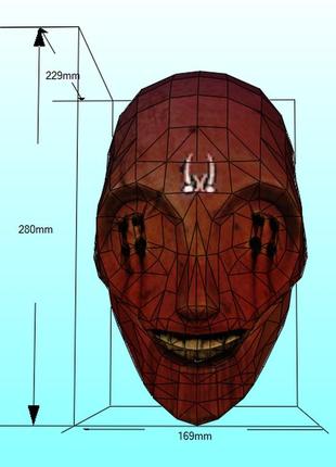 Маска мрійника dreamrunner mask devil may cry конструктор з картону паперкрафт papercraft ігровий персонаж пазл 3д фігура