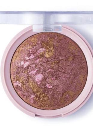 Рум'яна-шимер для обличчя pretty by flormar baked blush 005 — rosy bronze