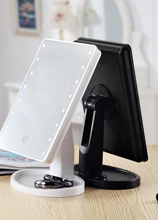 Дзеркало з підсвічуванням для макіяжу large led mirror сенсорне настільне косметичне дзеркало hphb