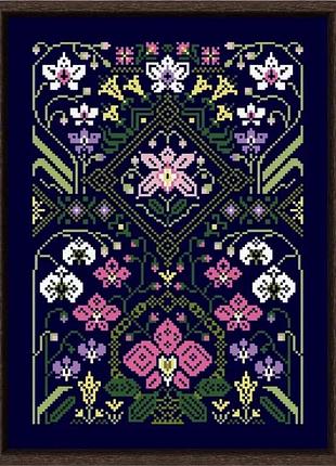 Набір для вишивання без нанесеної на канву схеми "orchid". aida 14ct , 26*34 см