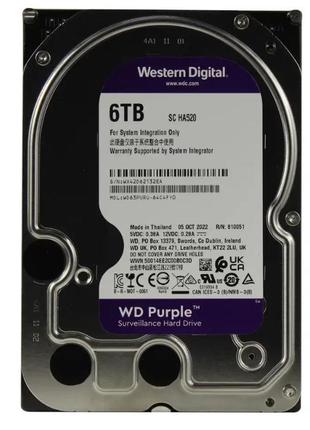 Жорсткий диск 3.5" sata 6tb wd purple (wd60purx)