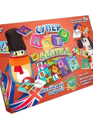 Настольная развивающая игра "суперлото" азбука cla-01ue  укр / англ