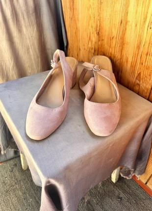Босоніжки нюдові рожеві пудрові туфлі відкриті сандалі мюлі на платформі каблуці шльопанці літні4 фото