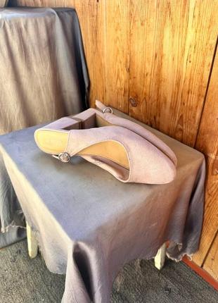 Босоніжки нюдові рожеві пудрові туфлі відкриті сандалі мюлі на платформі каблуці шльопанці літні2 фото