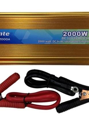 06-00-044. інвертор c 12v в 220v, saa-2000w + usb, modified sine wave