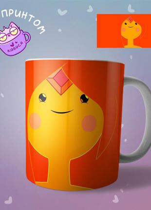 Чашка кружка огненная принцесса время приключений adventure time