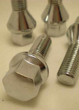 Болт колісний циліндр хром м12х1,5х28 кл. 17 (під титани ланос ) ціна  за 16шт