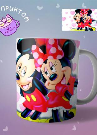 Чашка гуртка міккі і мінні маус mickey mouse