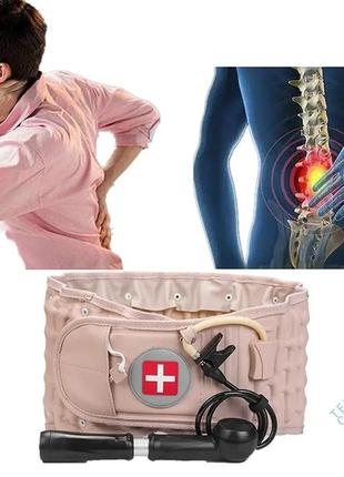 Надувной корсет от остеохондроза spinal air traction belt / пояс для спины и поясницы...
