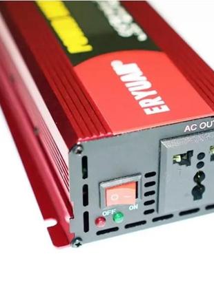 Преобразователь напряжения инвертор eryuan 2600w lcd dc/ac 12v-220v с чистой синусоидой и вольтметром2 фото