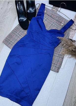 Атласна сукня h&m xs s плаття вечірнє коротке плаття корсетна сукня із атласу