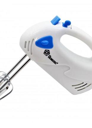 Миксер domotec ms-1355 ручной с насадками для взбивания и для теста, удобный миксер для кухни