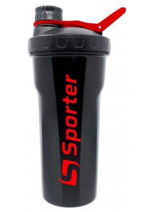 Шейкер sporter 700 мл черный с закруткой