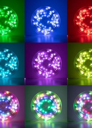 Смарт гирлянда лента 10м rgb bluetooth управление с приложения