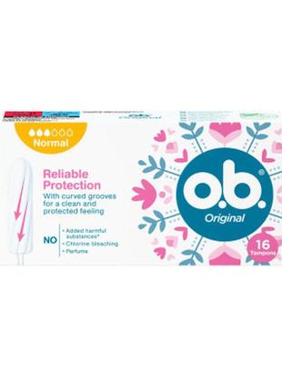 Тампоны o.b. original normal 16 шт. (3574660089318/3574661350134)