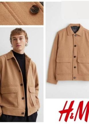 H&m чоловіче пальто із шерстяної суміші