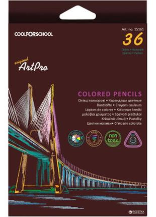 Карандаши цветные cool for school art pro профессиональные 36 цветов (cf15161)