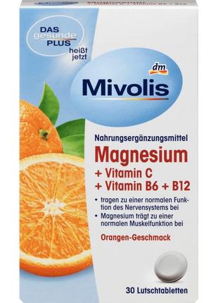 Біологічно активна домішка mivolis magnesium + vitamin c + vitamin b6 + b12.