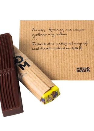 Шоколад подарунок с предсказаниями "торба щастя" молочный шоколад с молочной начинкой 87 г