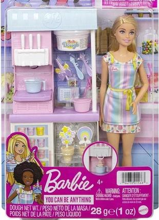 Ігровий набір mattel лялька барбі магазин морозива barbie ice cream shop