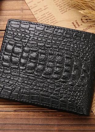 Портмоне, гаманець зі шкіри, гаманець крокодил.2 фото