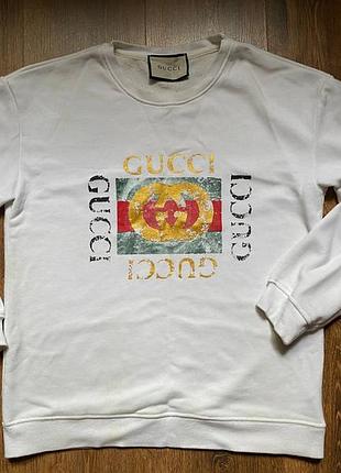 Свитшот gucci белая кофта худи