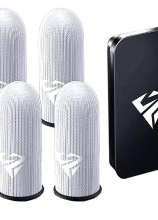 Игровые напальчники shezi s03: сверхчувствительные сенсорные напальчники для мобильных игр, 4 шт. + черный бок