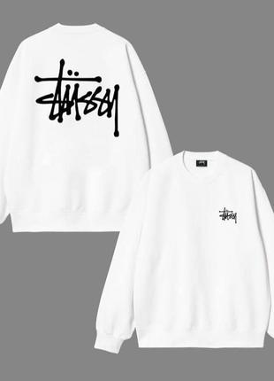Жіночий стильний світшот з принтом stussy