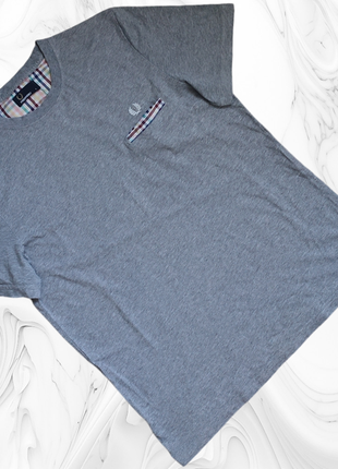 Футболка fred perry grey casual withstarered pocket (размер l)