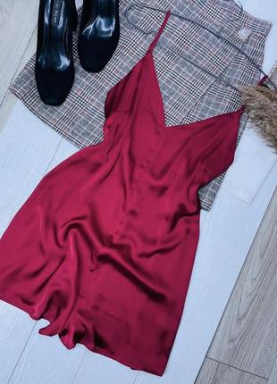 Новый сатиновый пеньюар h&m s комбинезон на тонких бретельках ночная рубашка с шортами