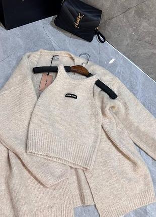 Комплект свитер + топ в стиле miu miu 4
