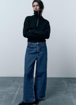 Широкие джинсы super wide leg от zara 40р, оригинал