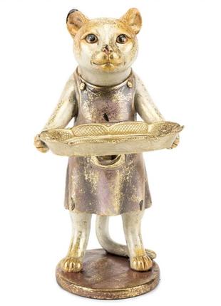 Статуэтка "кот с подносом", 27 см