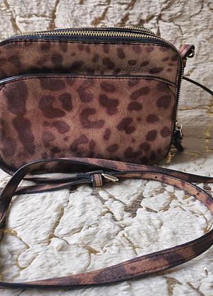 Леопардова  повсякденна сумка крос боді через плече