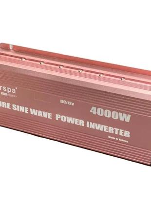 Инвертор carspa 4000 вт 12v-220v с чистой синусоидой