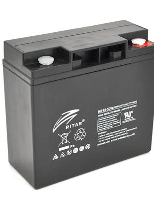 Аккумуляторная батарея agm ritar hr1250w, black case, 12v 14.0ah ( 181 х 77 х 167 ) 4.30kg q4